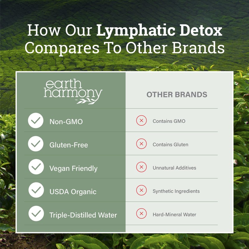 Earth Harmony Lymphatic Drainage Drops, Lymph Detox - Supplement with