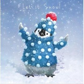 Noel Tatt Charity Christmas Cards Pack of 10 - Charity Christmas Cards with Snowy Baby Penguin Design - Eco-Friendly Xmas Cards Multipack with Envelopes