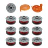 RUIITEN 5364-20 Replacement Spools and Caps for Gardena Turbo Trimmer