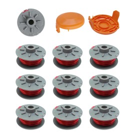 RUIITEN 5364-20 Replacement Spools and Caps for Gardena Turbo Trimmer SmallCut Art 2401 (10 Spools + 2 Caps)