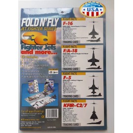 WhiteWings Vintage WhiteWings- 4x Fold N' Fly 3D Paper Airplane Kit Jet Fighter Series NEW.