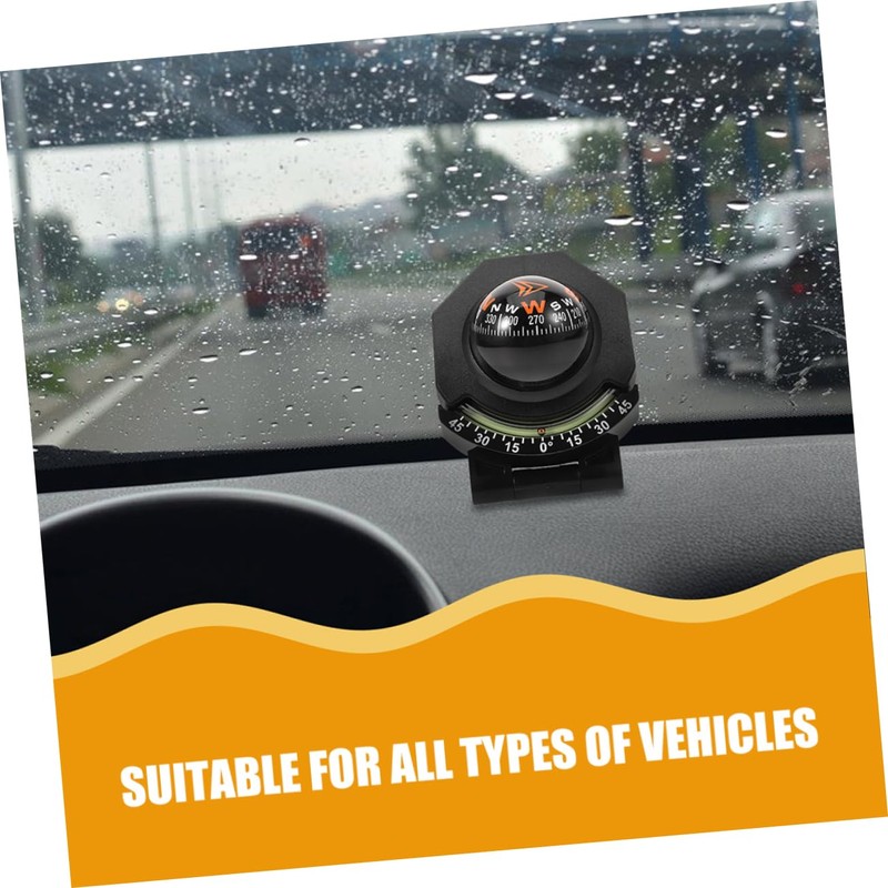 Mobestech 2pcs Car Compass Compasses Automotive Compass Ball Dash Mount