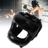 Boxing Headgear Black Head Guard Large Full Coverage PU Shock