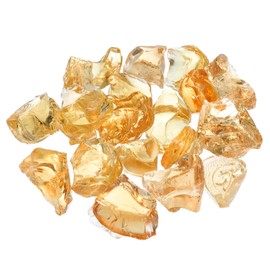 QUARKZMAN Fire Glass for Fire Pit 2-3 cm High Gloss Reflective Glass Stones for Natural or Propane Fireplaces Safe for Outdoor and Indoor Fire Pit Glass Brown