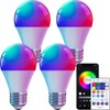 VvLons Smart Light Bulbs with Remote, 16M Colors RGBW Dimmable