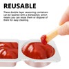 DNAMYJME 40 Pcs Double Compartment Condiment Containers with Lids, Reusable