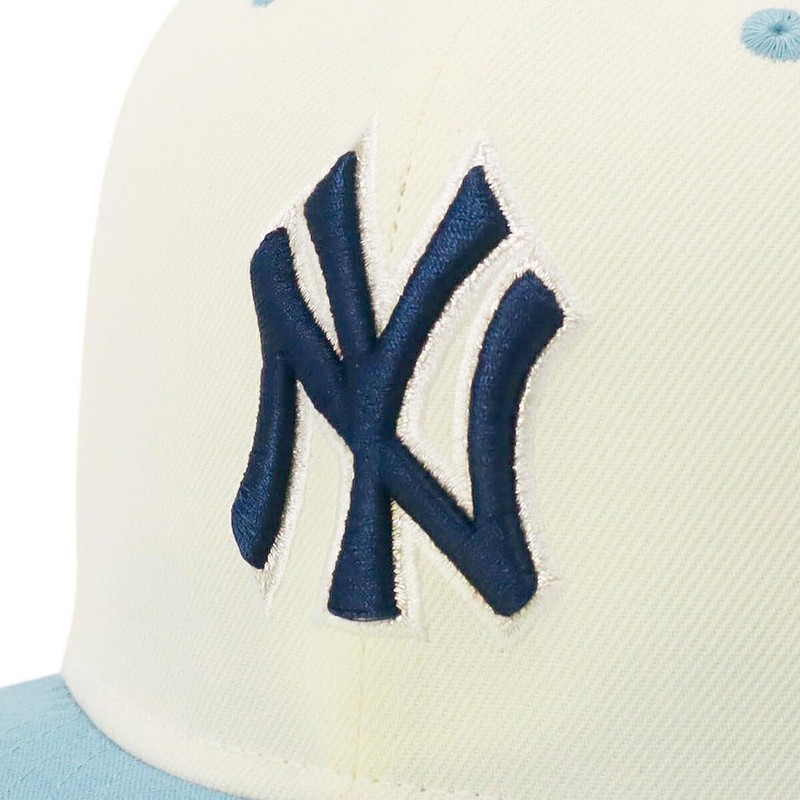 Newera 59FIFTY NER35C0322 SIDE PATCH 2-Tone ONSPOTZ Cap, NY Chrome/Sky
