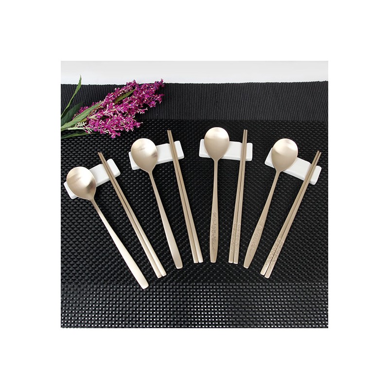 Golden Bell Plum &amp; Min Organic Couple Spoon Set (Free