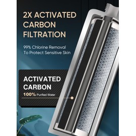 Cobbe 2 Pack Replacement Filters for Handheld Shower Head - Filters Over 99% Of Chlorine - 2.0 Carbon Shower Head Filter System - Water Softener Filters Beads for Hard Water - Reduces Dry Itchy Skin