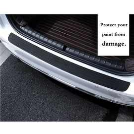 Protector de parachoques trasero, protector de maletero de goma resistente a los arañazos, accesorio de coche universal para vehículos todoterreno/automóviles (negro deportivo)