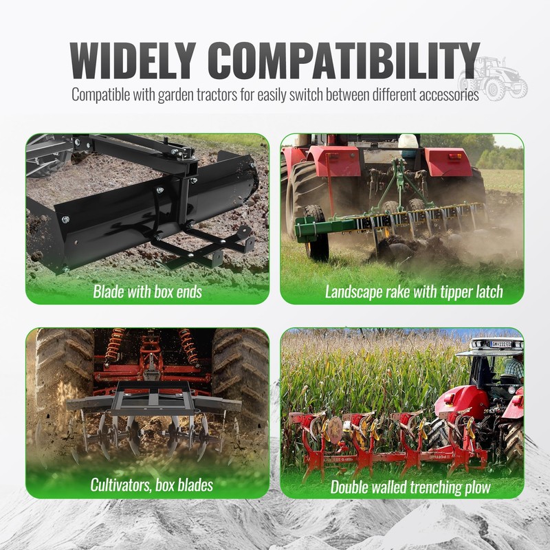 Wutist Sleeve Hitch Adapter Compatible with Garden Tractors Heavy-Duty Hitch