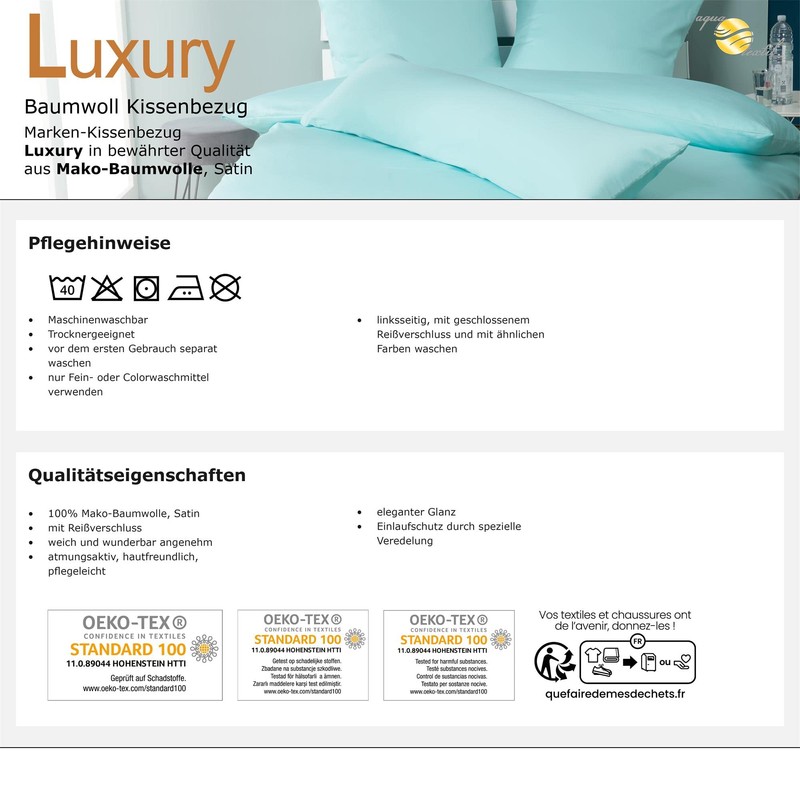aqua-textil Luxury Bed Linen to Combine 40 x 40 cm