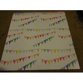 Reminisce Scrapbooking Crafts 12X12 Paper Happy Easter Eggs Banners Water Colors DS