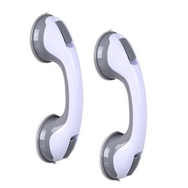 2 Stück Haltegriffe für Senioren,Haltegriff Dusche,Duschgriff Saugnapf,Haltegriffe für Dusche Ohne Bohren, Haltegriff mit Saugnapf, Dusche Saugnapf, Badezimmer-Haltegriffe