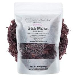 Red's Kitchen Sink Purple Sea Moss – Wildcrafted from St. Lucia | 16oz Makes ~200oz Sea Moss Gel | 100% Natural & Raw | Supports Daily Wellness | Irish Moss