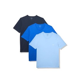BOSS, 3-Pack Classic Logo Cotton T-Shirt, Arctic Blue/Cobalt/Navy Shine, L