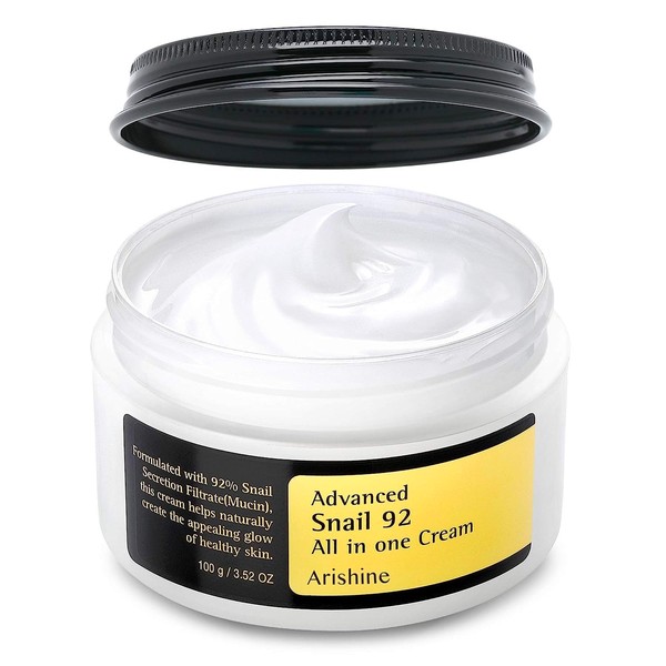 Snail Mucin Serum, Snail Mucin Moisturizer Face Cream For Women, Advanced Snail 92 All In One Cream, Hydrating Face Cream For Dry And Sensitive Skin, Korean Skincare, No Parabens, No Sulfates
