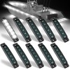AOXLFU 10pcs White 12V 6LED Trailer Side Marker Indicator Lights