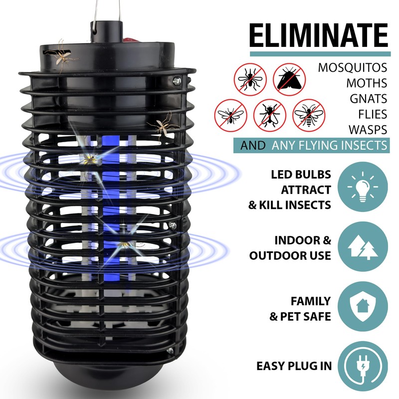 Brookstone Indoor/Outdoor Bug Zapper - 1800V Power Grid - Effective