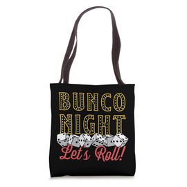 Bunco Night Let's Roll Shake Rattle Dices Party Game Bunco Tote Bag