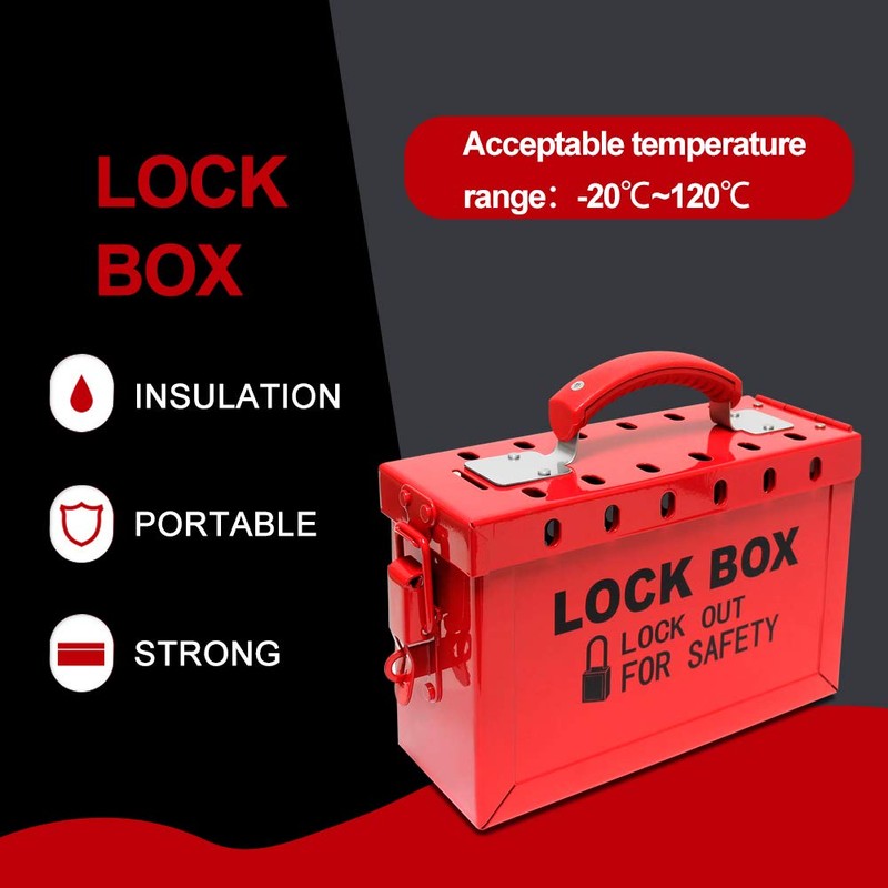 WISAMIC Group Lockout Tagout Lock Box: with 13 Slots Portable
