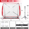 Pitrungo 7x7ft Baseball Softball Practice Net w/Large Ball Collection System