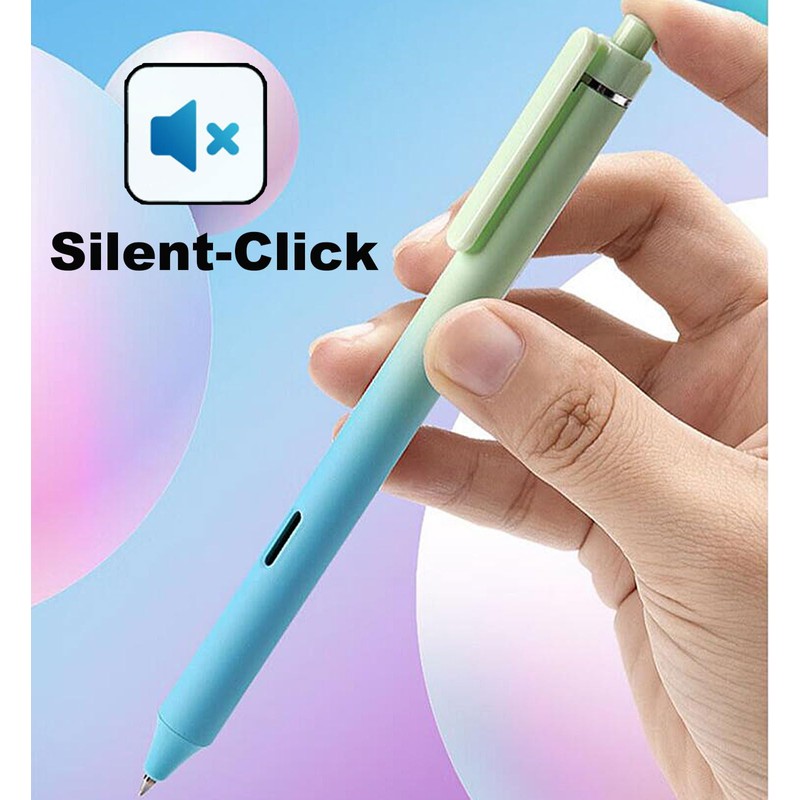 Archic Silent-Press Retractable Ballpoint Black Gel Ink Pens 0.5mm Gradient