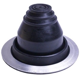 Flashers #1 Black EPDM Round Flexible Roof Jack Pipe Boot Metal Roofing Pipe Flashing (Fits Pipe OD 1/4" to 2") - 100% Made In The USA