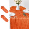 LUKDUNG Pack of 2 Table Runners, Cheesecloth Table Runner, Boho