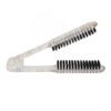 Double Sided Brush Clamp Ergonomic Handle Anti Static Nylon Hair