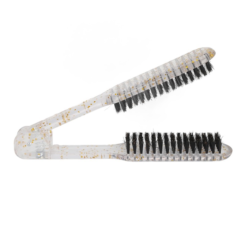 Double Sided Brush Clamp Ergonomic Handle Anti Static Nylon Hair