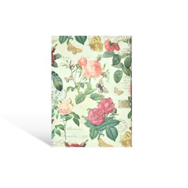Set of 10 Design Letter Cards with Letter Folder Vintage "Roses" from Italy, 10 Sheets of Writing Paper and DIN B6 Letter Envelope (Flower Pattern), Beautiful Elegant Letter Envelopes and Writing