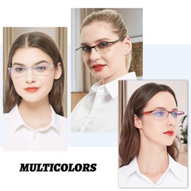 WEMOOTANTS 4 Pairs Blue Light Reading Glasses for Women 1.5 Anti-UV Blocking Computer Readers 1.00 1.25 1.50 1.75 2.00 2.25 2.50 2.75 3.00 3.50 4.00