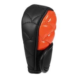 Motoforti Universal Car Gear Shift Cover Shift Knob Cover Gear Stick Cover Shift Gear Cover, Fashionable, Faux Leather, Black Orange