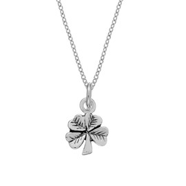 Silverly Women's 925 Sterling Silver Four Leaf Lucky Charm Clover Pendant Necklace, 18"