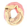 Double Layer Fishnet Faux Fur Infinity Loop Neck Scarf (Pink)