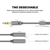 PopBabies Cable Adaptador Divisor Audio Jack 3.5mm Auxiliar Audifonos