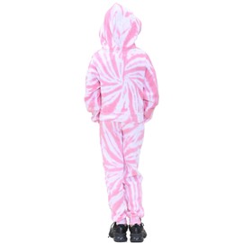 A2Z 4 Kids Girls Tie Dye Tracksuit Crop Hooded Sweatpants - T.S 321 Tie Dye Pink 7-8