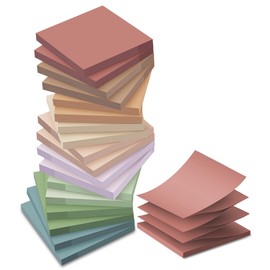 (18 Pack) Pop Up Sticky Notes Refill,3x3 in Popup Notepads,Accordion Stickies Super Sticking Power,Office School Memo Note Pads Vintage Colors,Post on Windows Doors,Recyclable,Easy to Write on