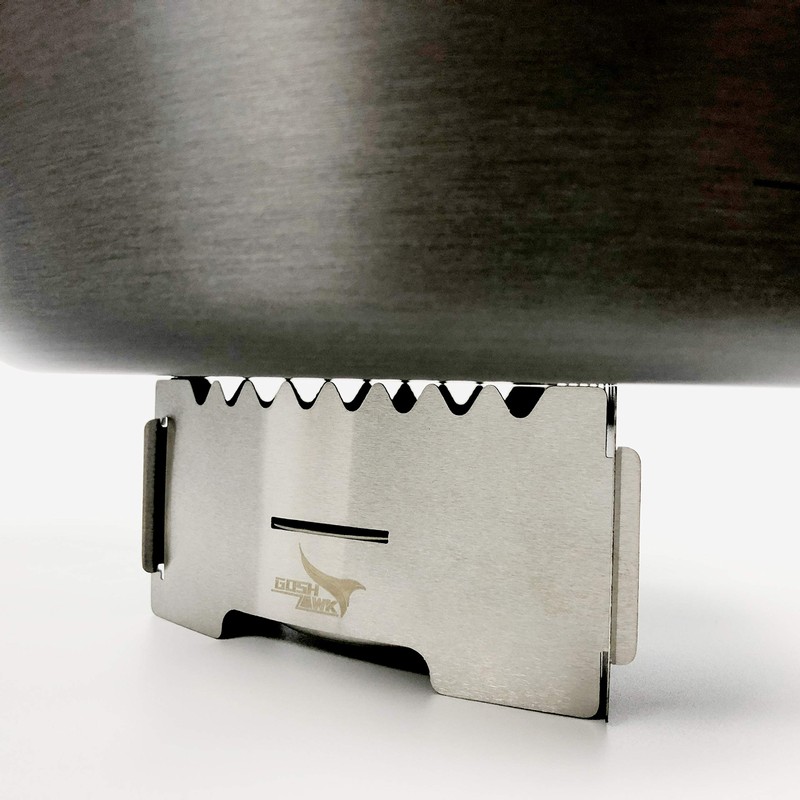 Goshawk Stainless Steel Alcohol Stove Triangle Windshield Bracket Hiking Camping