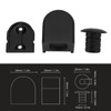 Luocute Magnetic Door Stopper Windproof, Upgrade Punchfree Mechanical Silent Floor