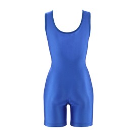 Matman Edge Wrestling Singlet Women's Spandex Weightlifting Solid Color (Royal, Medium)