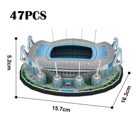 Georgie Porgy 3D Football Stadium Puzzle Toy Model Building Kits for Children Birthday Gifts (Etihad Stadium 46 Pieces)