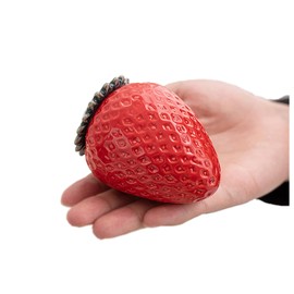Mini Strawberry Urn for Human Ashes Adult Female Ceramic Keepsake Urns for Women Beautiful Memorial Decorative Urns, 3.54" H x 2.63" L, Red, Mini