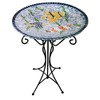 Gardener Select (A14BFG01C) Glass Bird Bath - Mosaic Glass Tile