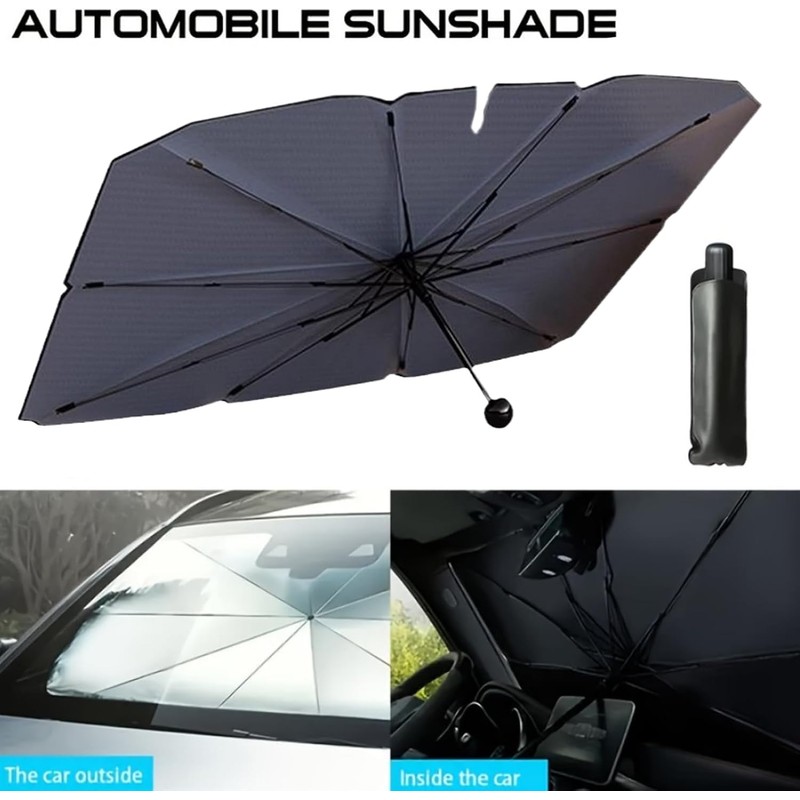 Parasol para parabrisas de coche 140x80 cm reforzado y plegable