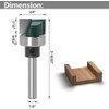 Yakamoz 1/4 Inch Shank Flush Trim Plunge Template Router Bit