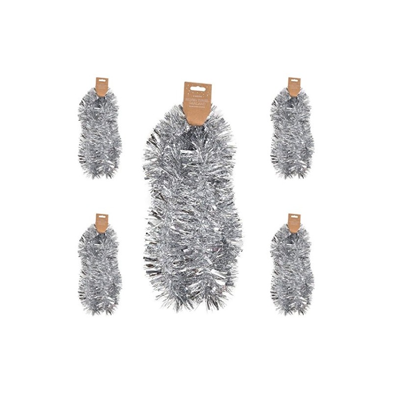 Aminori 10 Metre (5 x 2m) Festive Christmas Tinsel Garland