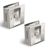HILLMASTER Pocket Door Lock Pull, 2 Pack, Matte Black &