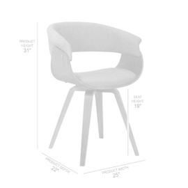 Armen Living Summer Chair in Green Fabric and Walnut Wood Finish 31" x 25" x 22"